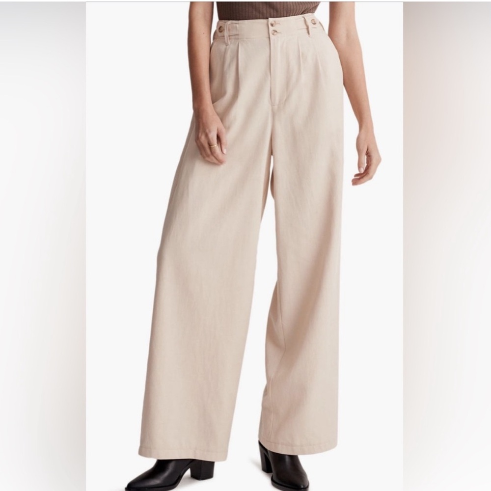 MADEWELL Harlow Wide Leg Pant size 0 in ‘Vintage khaki’